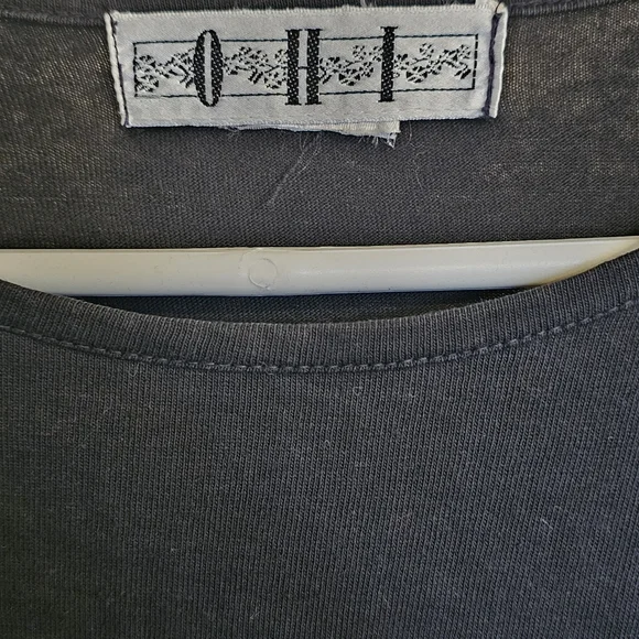 Ladies Vintage Large OHI Embroidered And Beaded Long Sleeve Snowman T Shirt - Picture 3 of 6